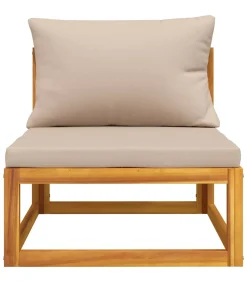 New Tuinmiddenbank met kussens massief acaciahout Tuinmeubelen