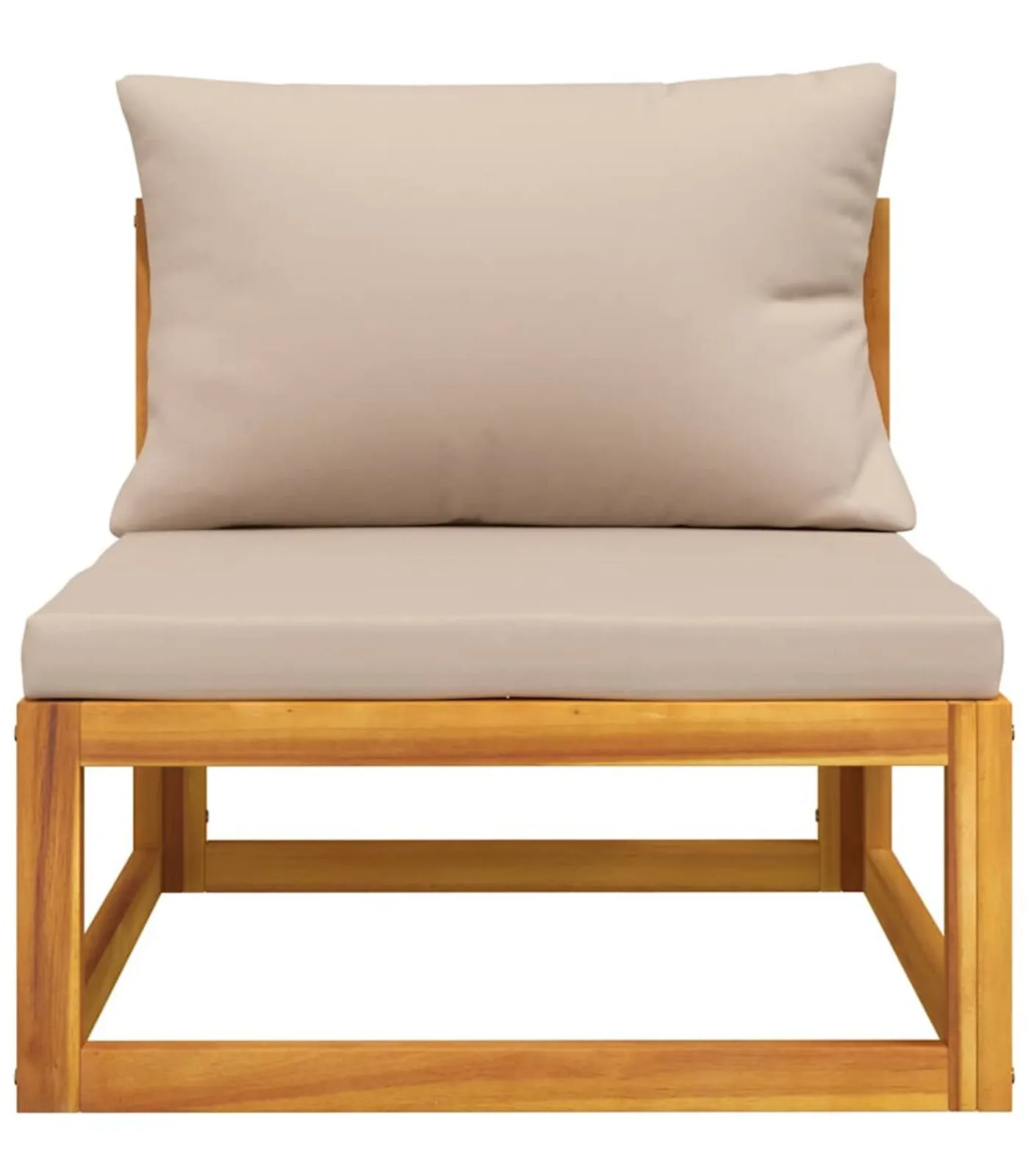 New Tuinmiddenbank met kussens massief acaciahout Tuinmeubelen