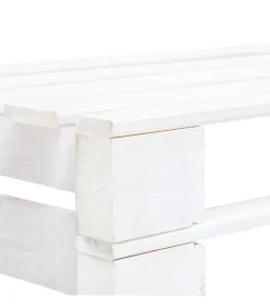 Hot Tuinmiddenbank pallet geïmpregneerd grenenhout wit Tuinmeubelen