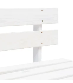 Hot Tuinmiddenbank pallet geïmpregneerd grenenhout wit Tuinmeubelen