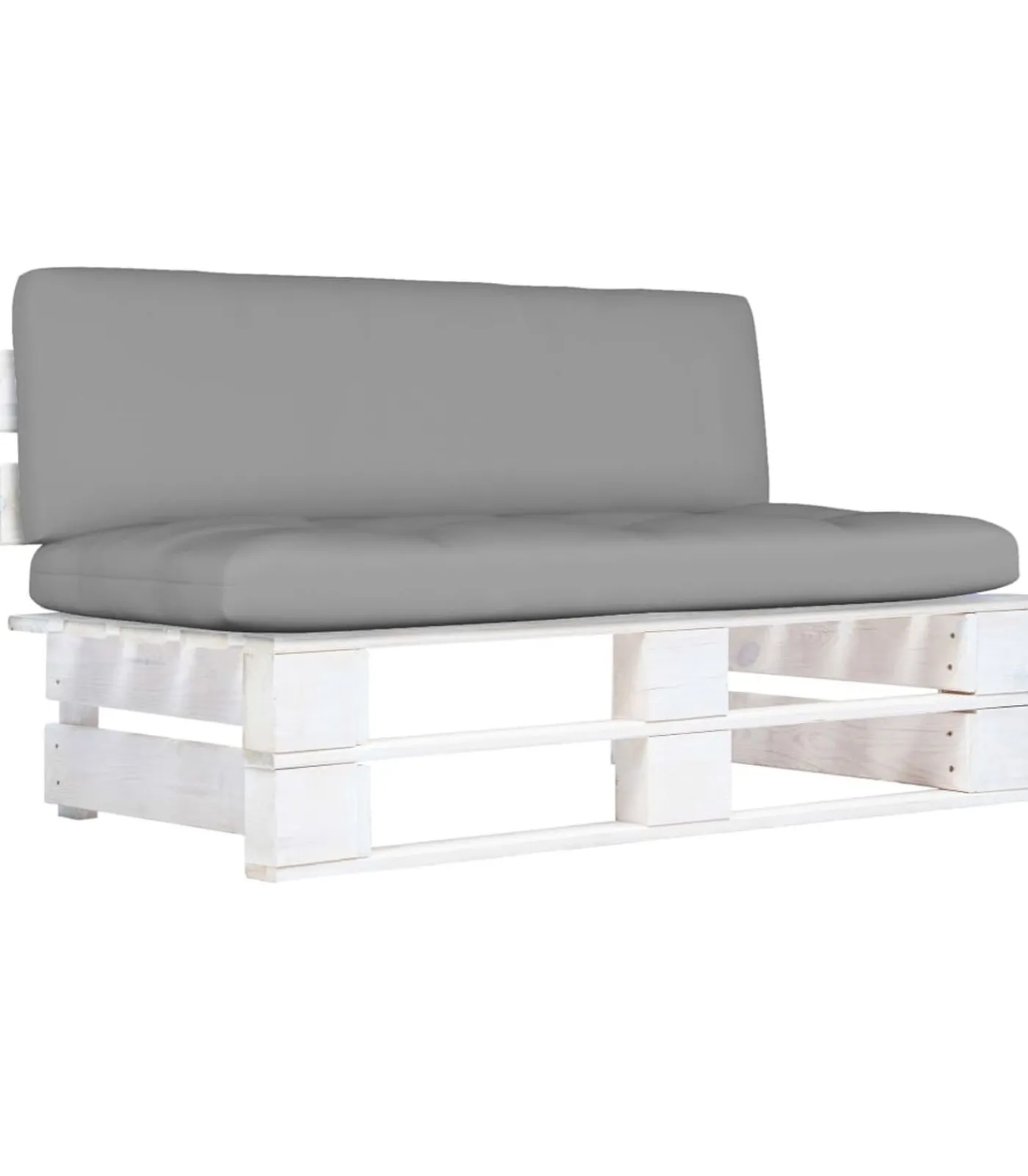 Online Tuinmiddenbank pallet geïmpregneerd grenenhout wit Tuinmeubelen