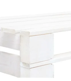 Hot Tuinmiddenbank pallet geïmpregneerd grenenhout wit Tuinmeubelen