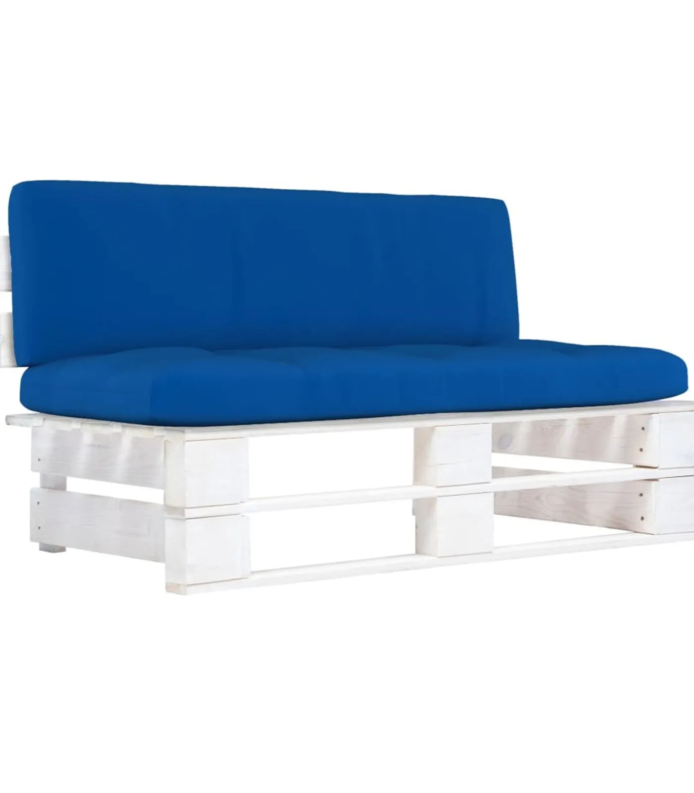 Tuinmiddenbank pallet geïmpregneerd grenenhout wit Tuinmeubelen