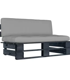 Clearance Tuinmiddenbank pallet zwart geïmpregneerd grenenhout Tuinmeubelen