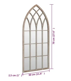 Online Tuinspiegel 70x30 cm ijzer zandkleurig Spiegels