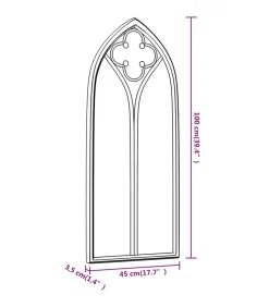 Discount Tuinspiegel 100x45 cm ijzer zandkleurig Spiegels