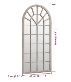 Online Tuinspiegel 90x45 cm ijzer zandkleurig Spiegels