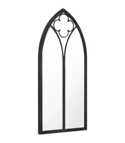 Outlet Tuinspiegel 70x30 cm ijzer zwart Spiegels