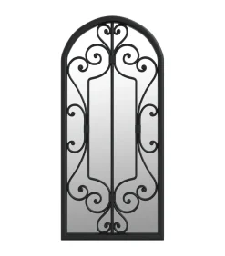 Hot Tuinspiegel 100x45 cm ijzer zwart Spiegels