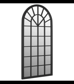 New Tuinspiegel 90x45 cm ijzer zwart Spiegels