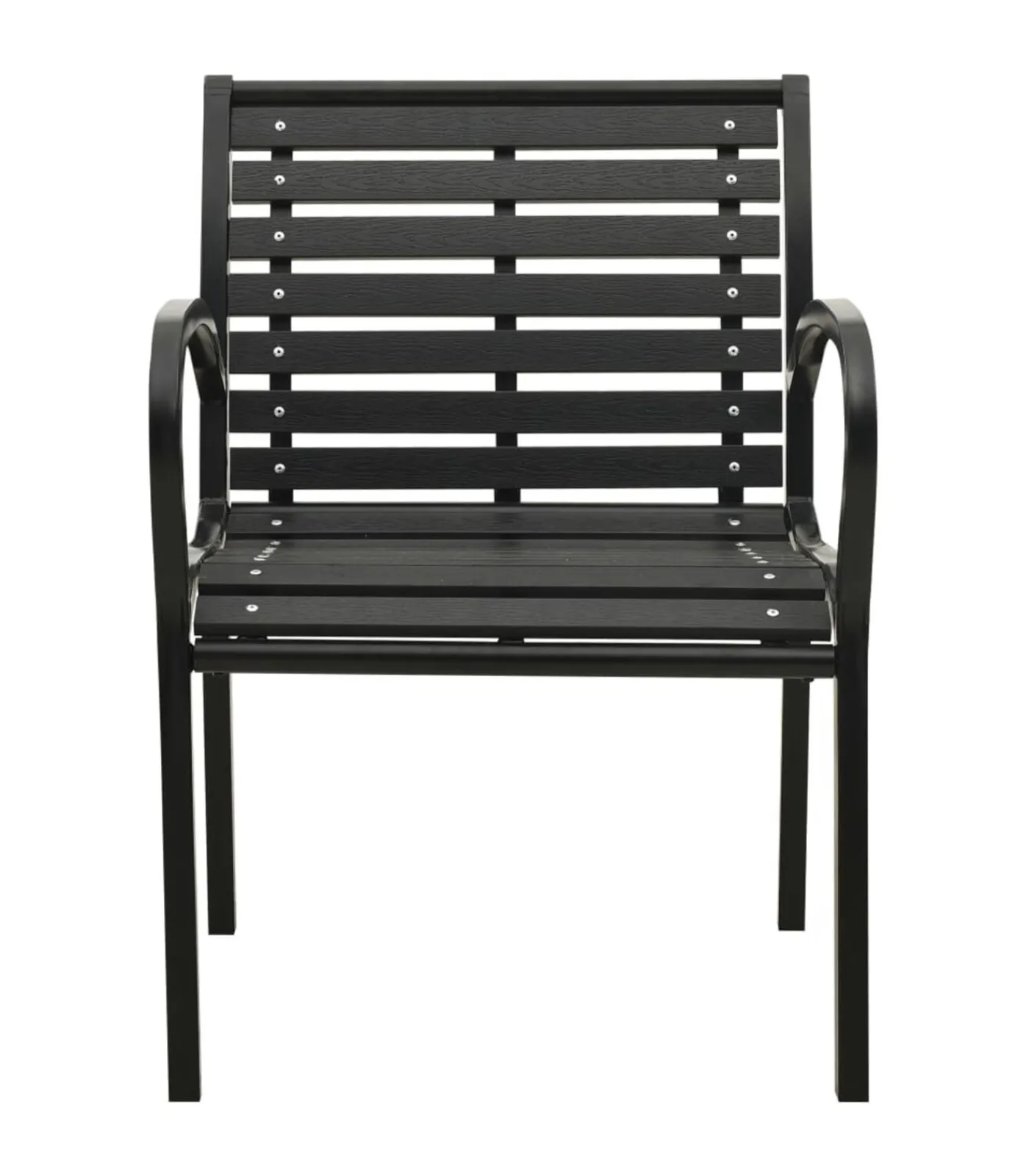 Clearance Tuinstoelen 2 st staal en HKC zwart Tuinmeubelen