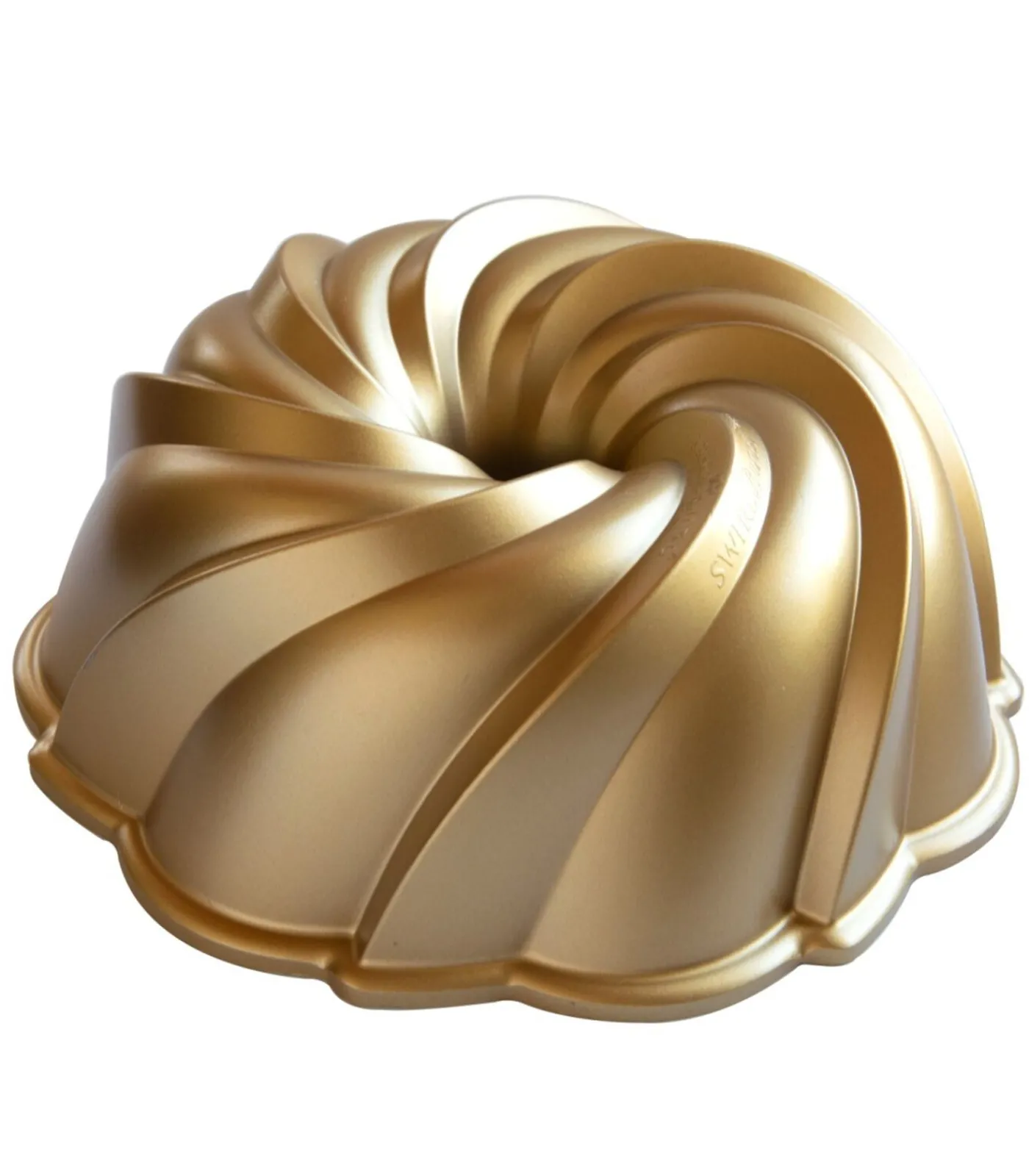 Outlet Tulband Bakvorm Swirl Bundt Goud ø 24 cm / 2.4 liter Bakken