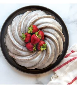 Outlet Tulband Bakvorm Swirl Bundt Goud ø 24 cm / 2.4 liter Bakken