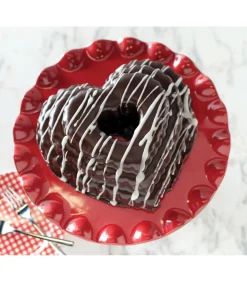 New Tulband Bakvorm Tiered Heart Bundt Koper 27 x 25 cm / 2.8 liter Bakken