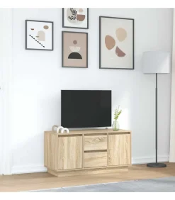 Hot Tv-meubel met LED-verlichting 100x41x50 cm sonoma eikenkleurig Meubels