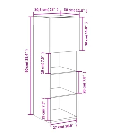 Clearance Tv-meubel met LED-verlichting 30,5x30x90 cm wit Meubels
