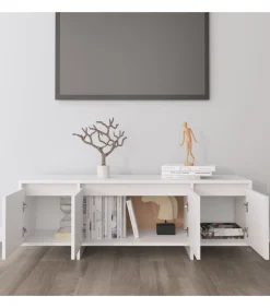 Clearance Tv-meubel 120x30x40,5 cm bewerkt hout wit Meubels