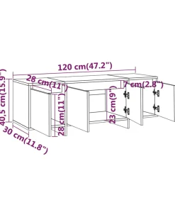 Clearance Tv-meubel 120x30x40,5 cm bewerkt hout wit Meubels