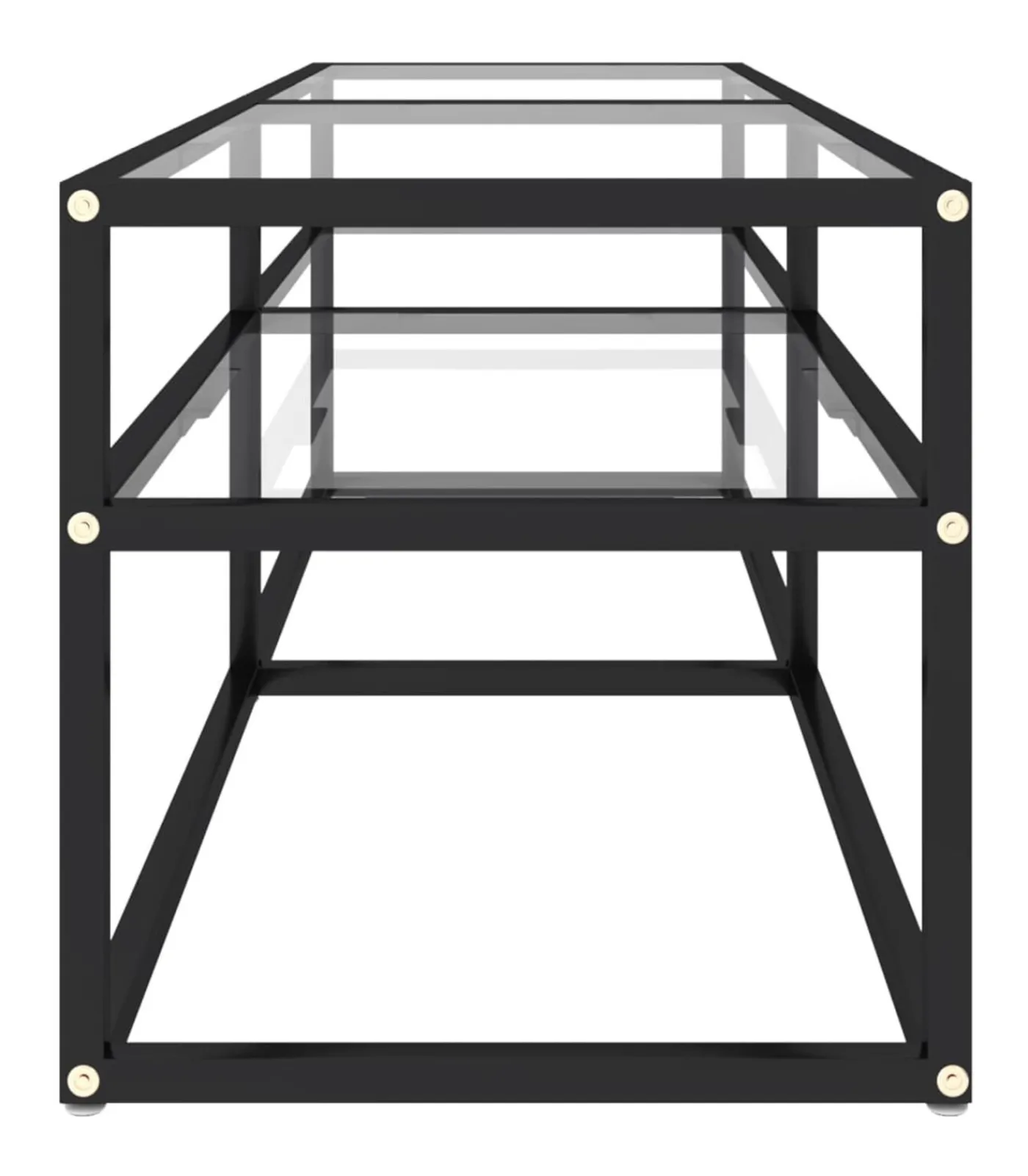 Tv-meubel 140x40x40,5 cm gehard glas transparant Meubels