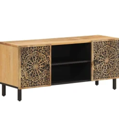 Clearance Tv-meubel 105x33x46cm massief mangohout Meubels