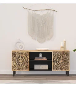 Clearance Tv-meubel 105x33x46cm massief mangohout Meubels