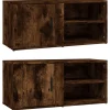 New Tv-meubels 2 st 80x31,5x36 cm bewerkt hout gerookt eikenkleurig Meubels