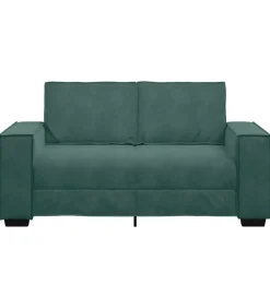 New Tweezitsbank 120 cm fluweel donkergroen Zetels