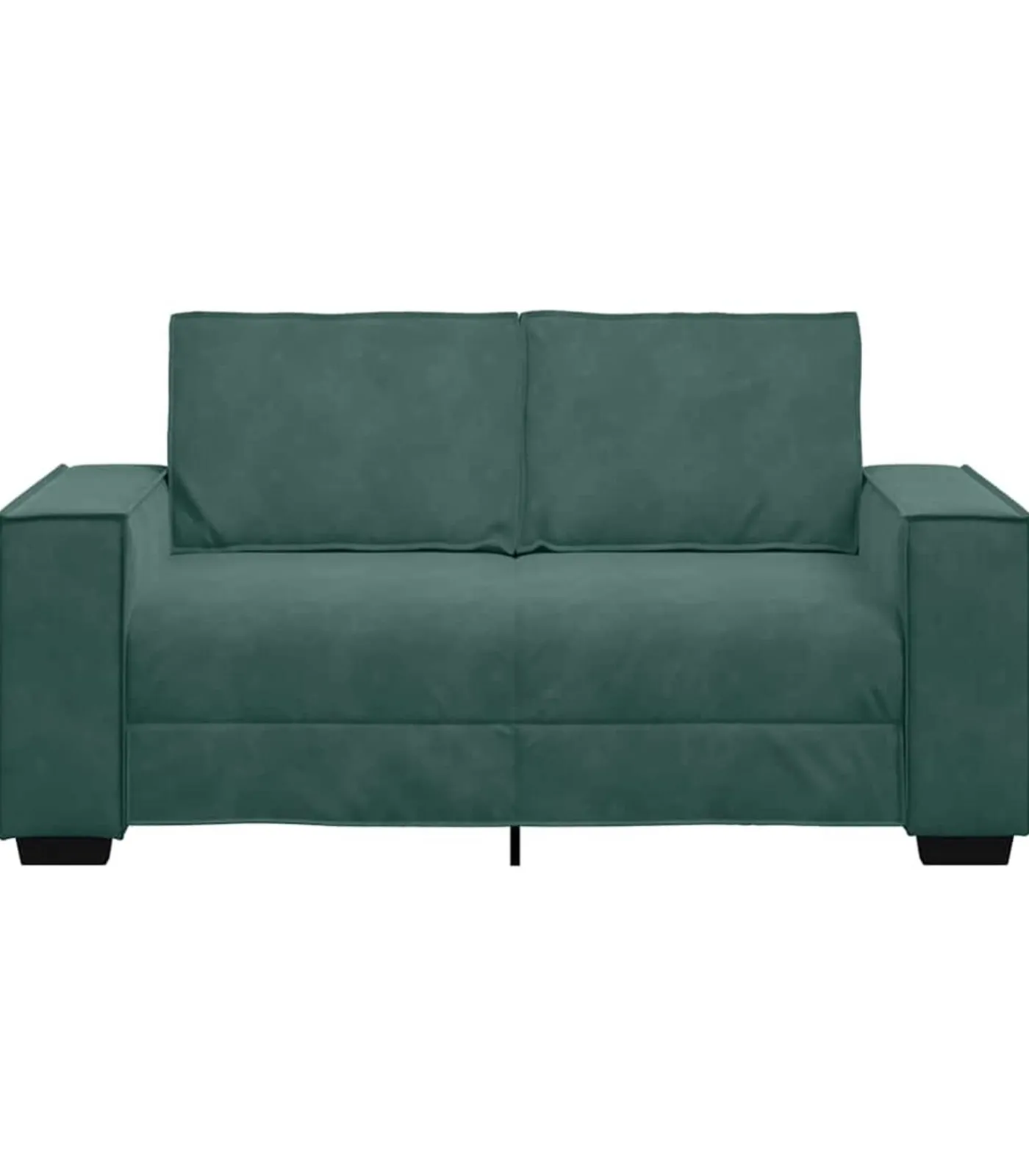 New Tweezitsbank 120 cm fluweel donkergroen Zetels