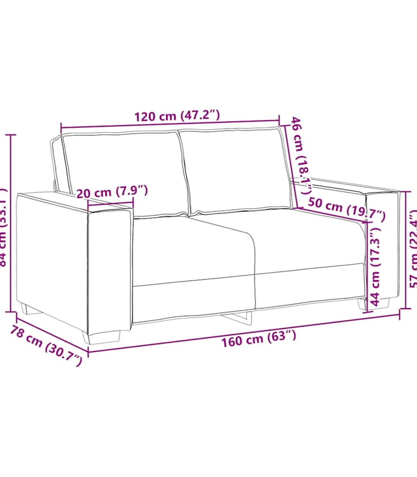 New Tweezitsbank 120 cm fluweel donkergroen Zetels