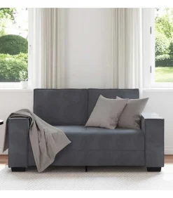 Discount Tweezitsbank 120 cm fluweel donkergrijs Zetels