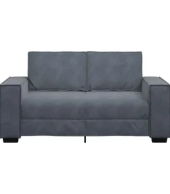 Discount Tweezitsbank 120 cm fluweel donkergrijs Zetels