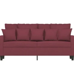 Hot Tweezitsbank 140 cm stof wijnrood Zetels