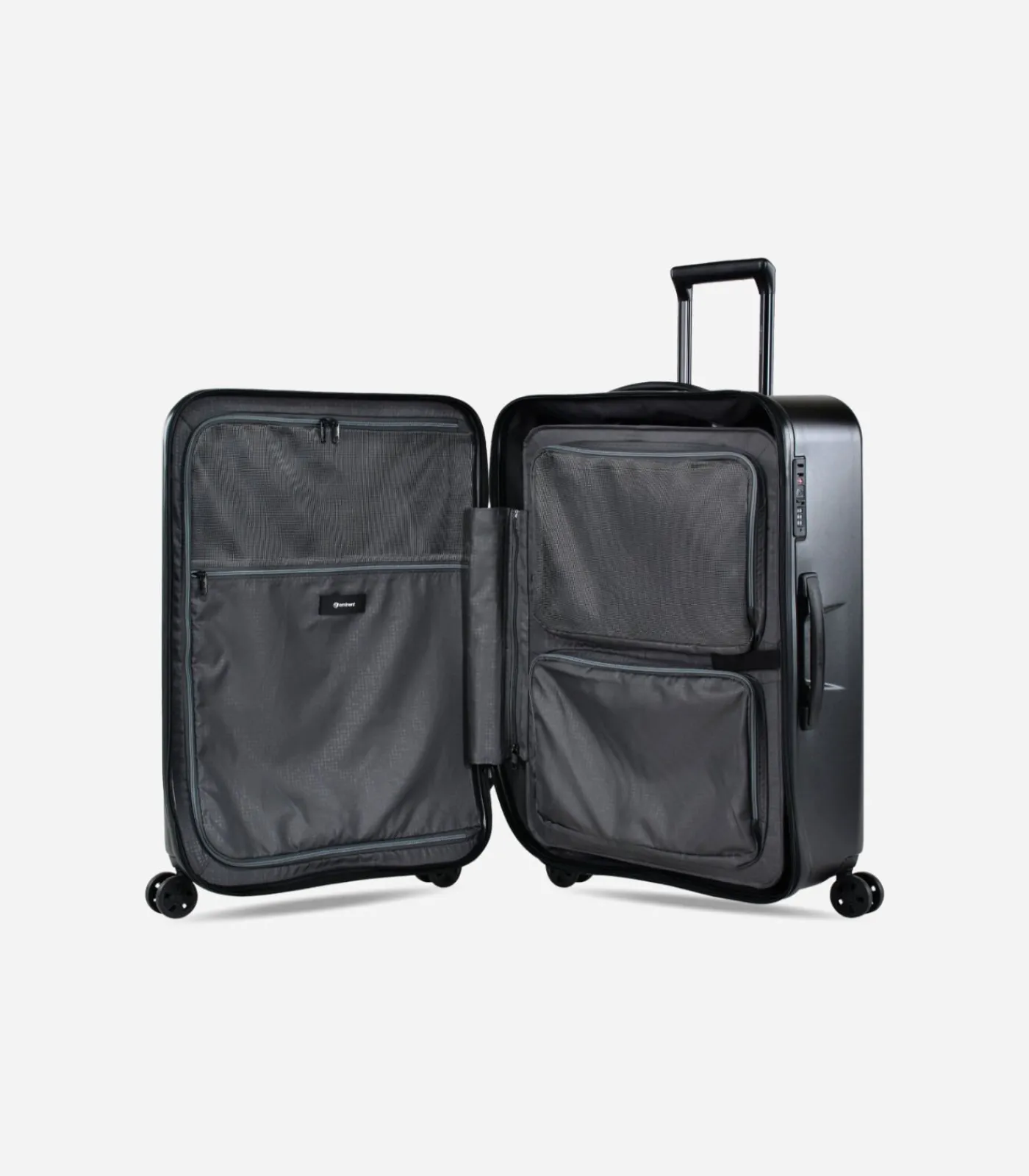 Twilight Handbagage Koffer 4 Wielen Zwart Trolleys