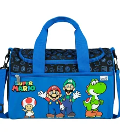 Sale sporttas Super Mario blauw - kindertas met Nintendo design Reistassen
