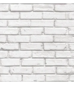 Hot Urban Friends & Coffee Behang bakstenen grijs en wit Decoratie