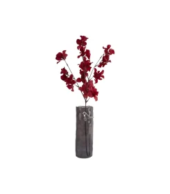 Vaas Bird On Branch - Donkergrijs - 9.5x9.5x27cm Vazen