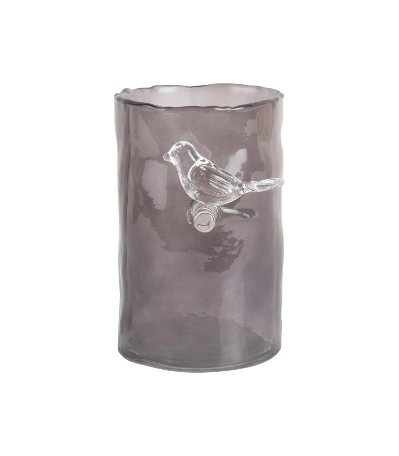 Outlet Vaas Bird On Branch - Donkergrijs - 9.5x9.5x15cm Vazen