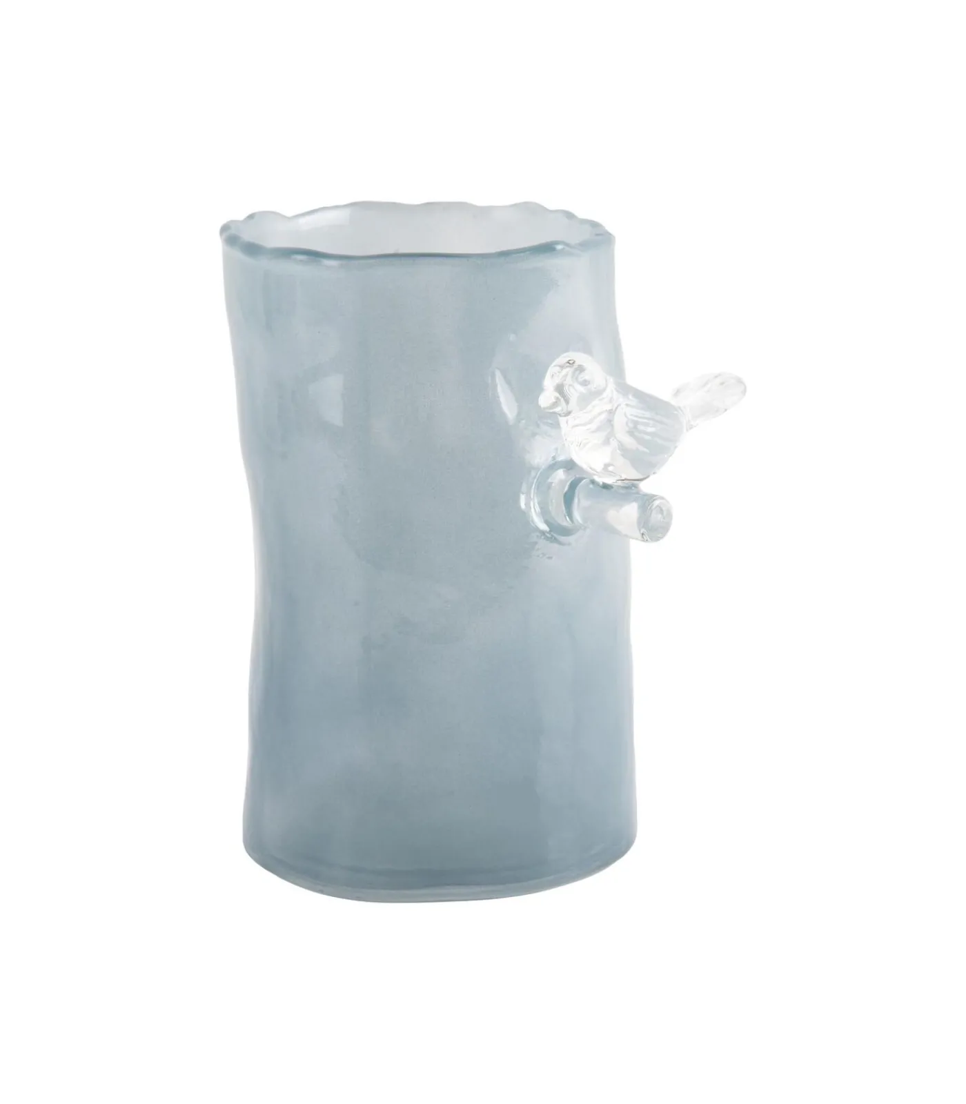 New Vaas Bird On Branch - Mistig blauw - 9.5x9.5x15cm Vazen
