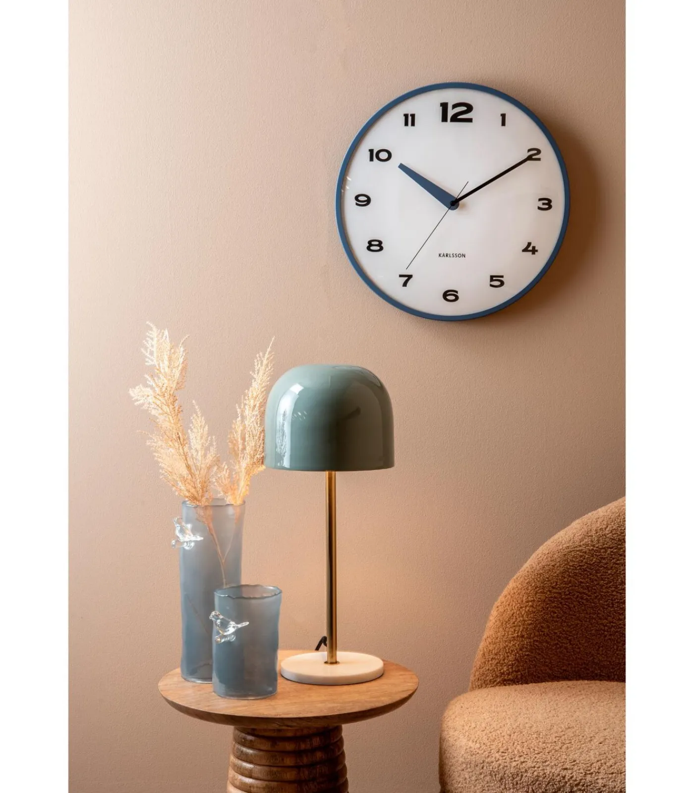 New Vaas Bird On Branch - Mistig blauw - 9.5x9.5x15cm Vazen