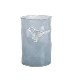 New Vaas Bird On Branch - Mistig blauw - 9.5x9.5x15cm Vazen