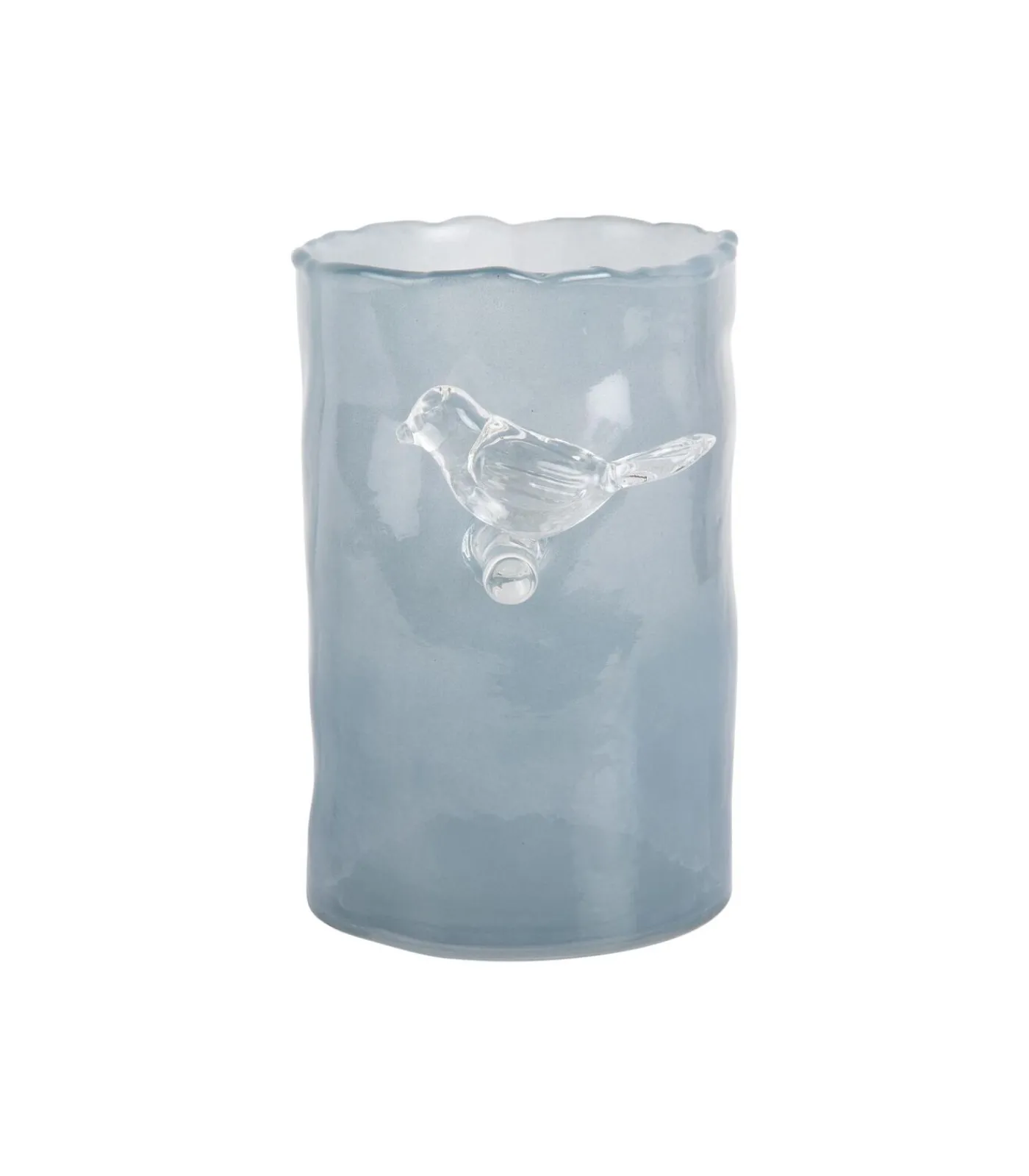 New Vaas Bird On Branch - Mistig blauw - 9.5x9.5x15cm Vazen