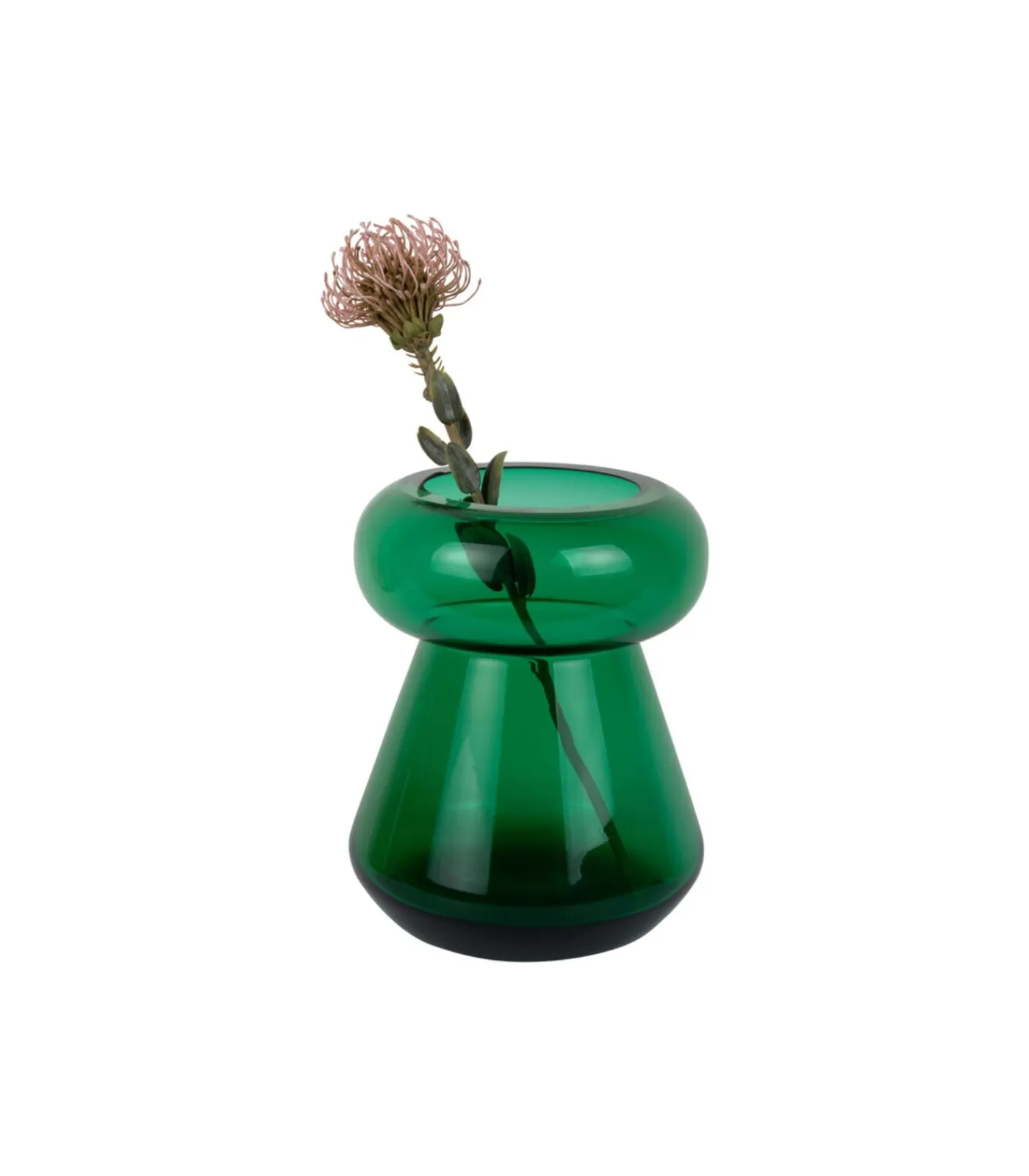 Outlet Vaas Excelente - Groen - 20.5x20.5x26cm Vazen