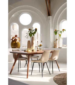 Vaas Feder - Geel - 28.5x19x40cm Vazen