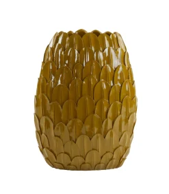 Vaas Feder - Geel - 28.5x19x40cm Vazen