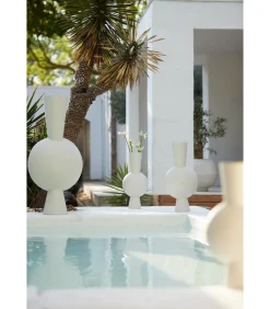 Outlet Vaas Kavandu - Wit - 47x26x100cm Vazen