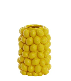 Outlet Vaas Lemon - Geel - 23.5x23.5x33cm Vazen