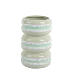 Clearance Vaas Macaron - Zachtgroen - 9.3x9.3x19.5cm Vazen