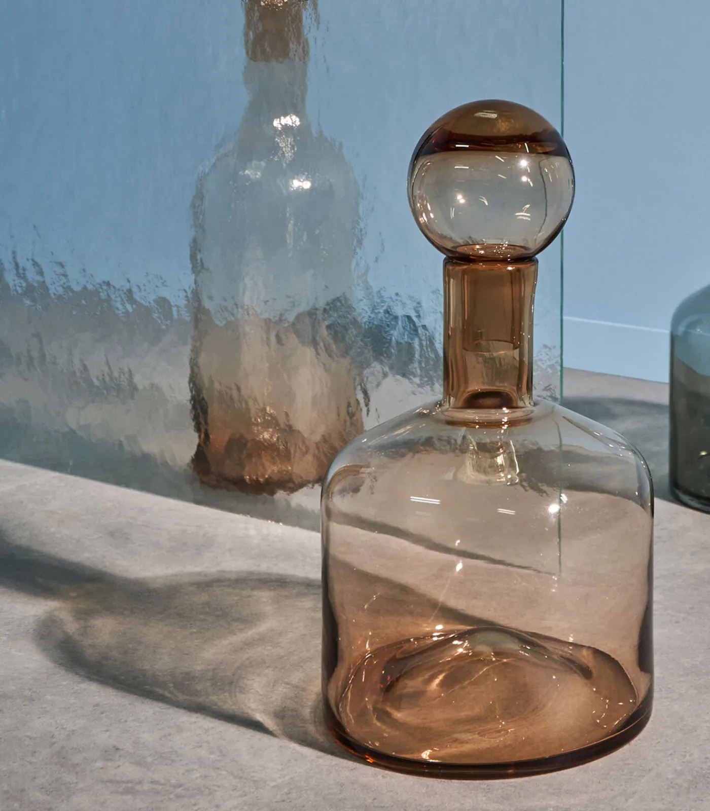 New Vaas met stop 22xH40,5cm amber Fera Vazen