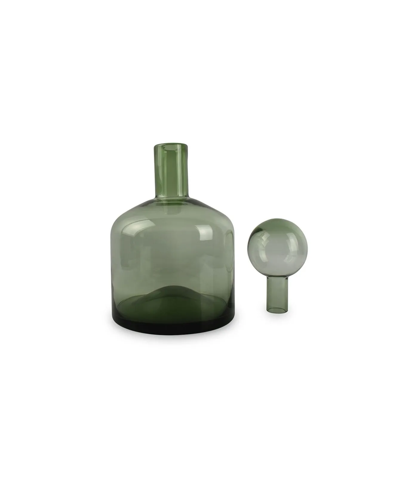 Outlet Vaas met stop 22xH40,5cm groen Fera Vazen