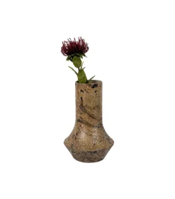 Best Vaas Mosaic Marble - Bruin - 20x20x31cm Vazen